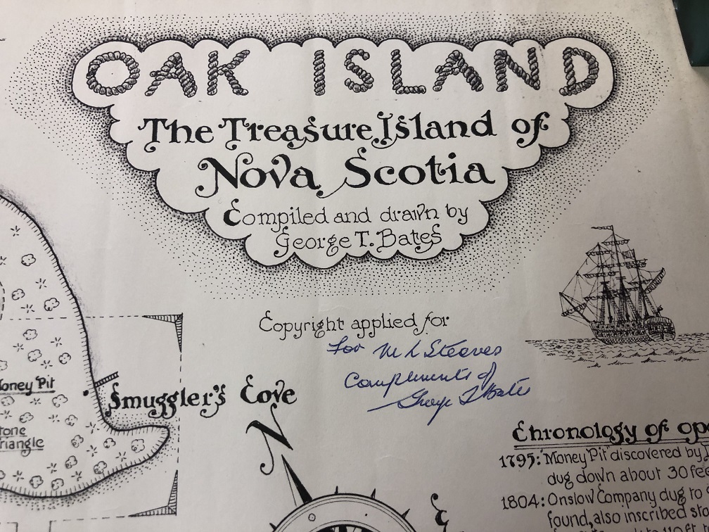 Oak Island : The Treasure Island of Nova Scotia [map, signed]